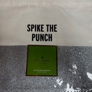 Kate Spade Spike the Punch Placemats-Set of 4- -NWT